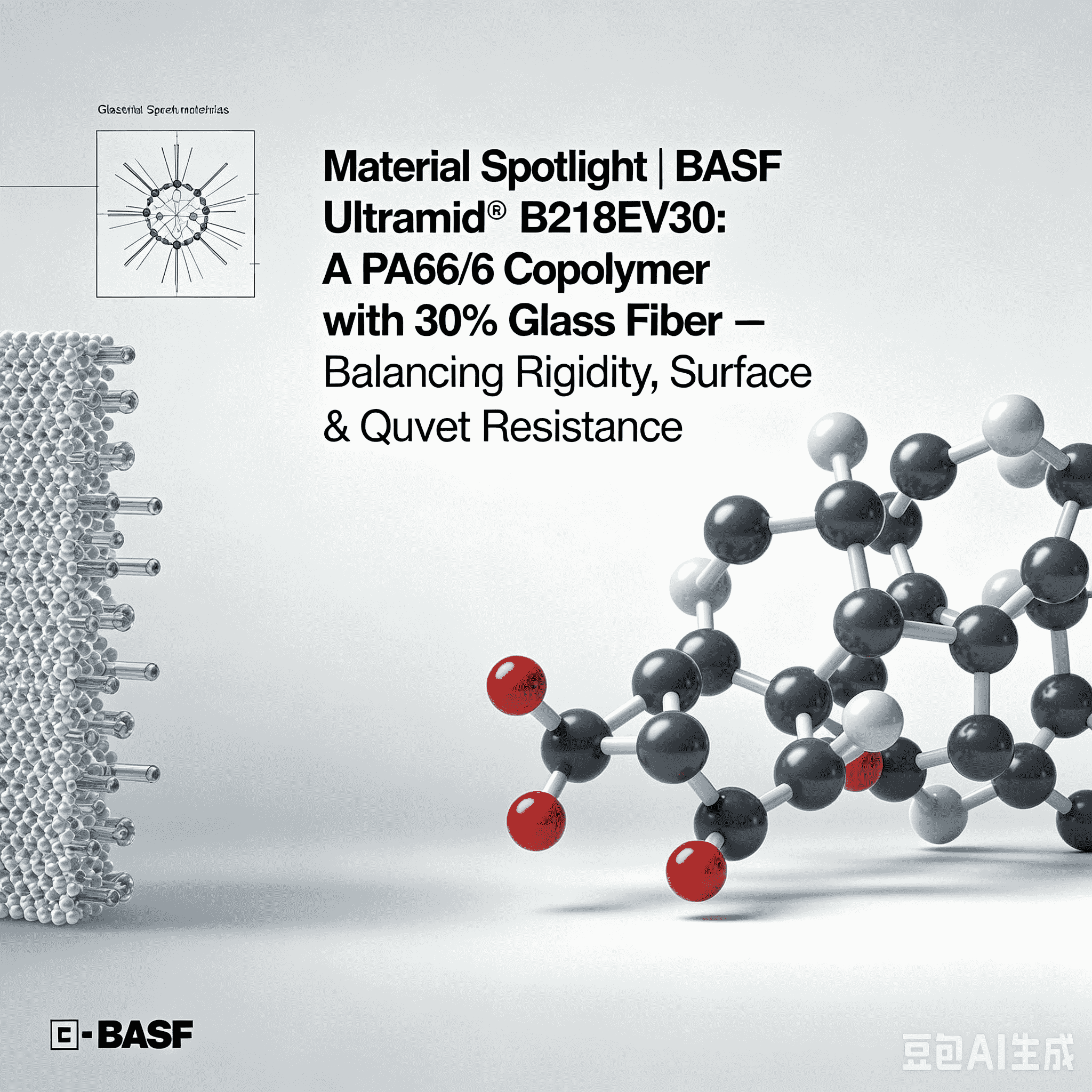 Materyal na Spotlight | BASF Ultramid® B218EV30: Isang PA66/6 Copolymer na may 30% Glass Fiber – Pagbabalanse ng Rigidity, Surface Quality at Heat Resistance
